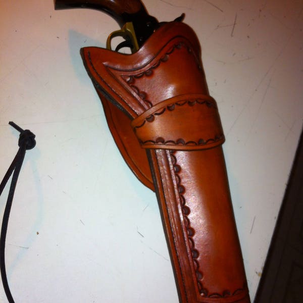 Western Revolvertasche für Remington 1858 Revolver Hand punziert Cowboy Avtion