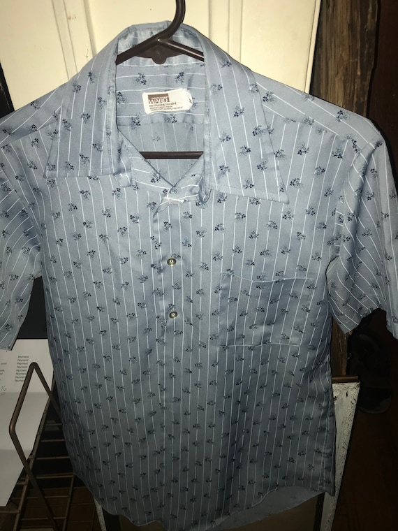 Men's Shirt Medium Short Sleeve Vntg - MONTGOMERY 
