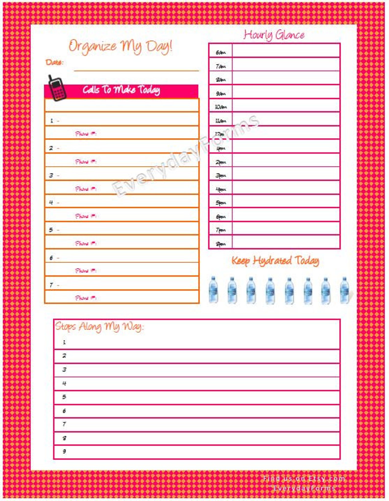 Organize My Day Planner Etsy