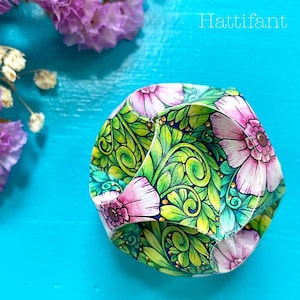 Papier Globe Bündel | Flower Dizziness - ein 3D Papiermodell zum Ausmalen