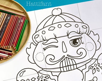 The THREE Nutcrackers Posters to Color In | Print at home & assemble | Instant Download