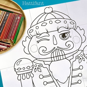 The THREE Nutcrackers Posters to Color In | Print at home & assemble | Instant Download