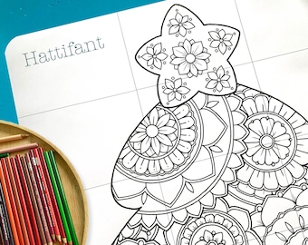GIANT Poster | Christmas Tree 'Mandalas' (2023) to Color