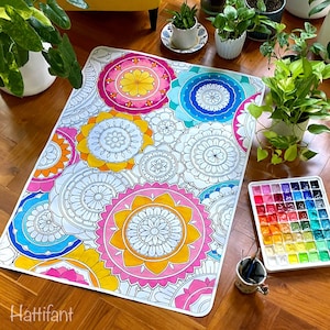 Riesenposter Poster zum Ausmalen | Mandalas - sofortiger Download