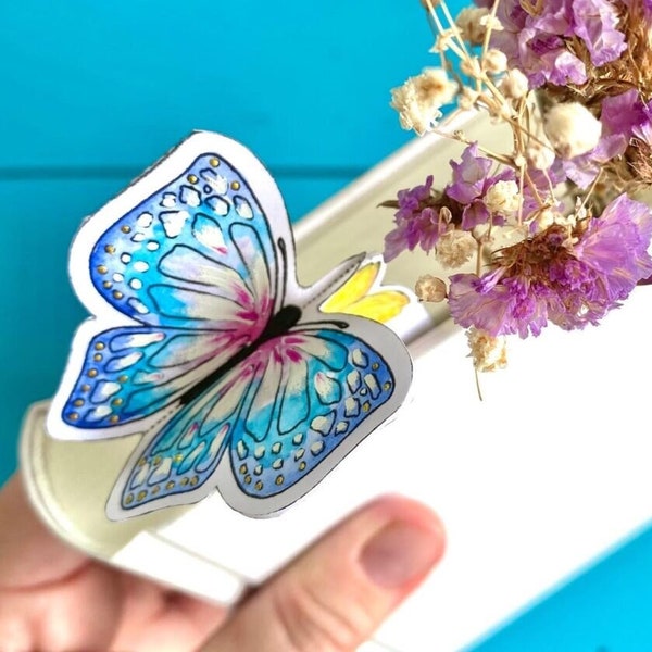 Inspirational 3D Spring Flower & Butterfly Bookmarks to color and craft | Paper Craft