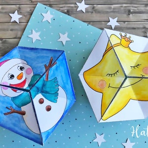 Kaleidocycle Bundle | &quot;Emotional Christmas & Winter&quot;, &quot;Christmas and Winter&quot; and &quot;Thanksgiving&quot; to color and craft