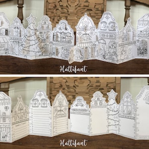 ADVENT CALENDAR Christmas Town to color and craft image 9