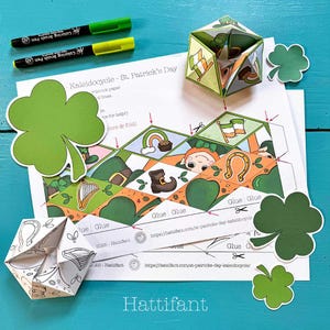 St. Patrick&#39;s Day Kaleidocycle Paper Toy