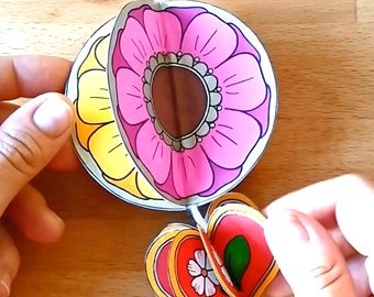 Mandala de Hattifant, globos aerostáticos, decoración artesanal de papel, guirnalda móvil para colorear en 3D
