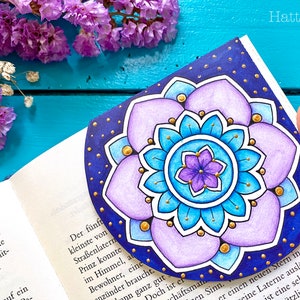 SEGNALIBRI AD ANGOLO / Pacchetto Fiori Mandala da COLORARE