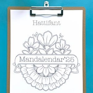 MANDALENDAR 2025 / un calendario mandala da colorare, download IMMEDIATO