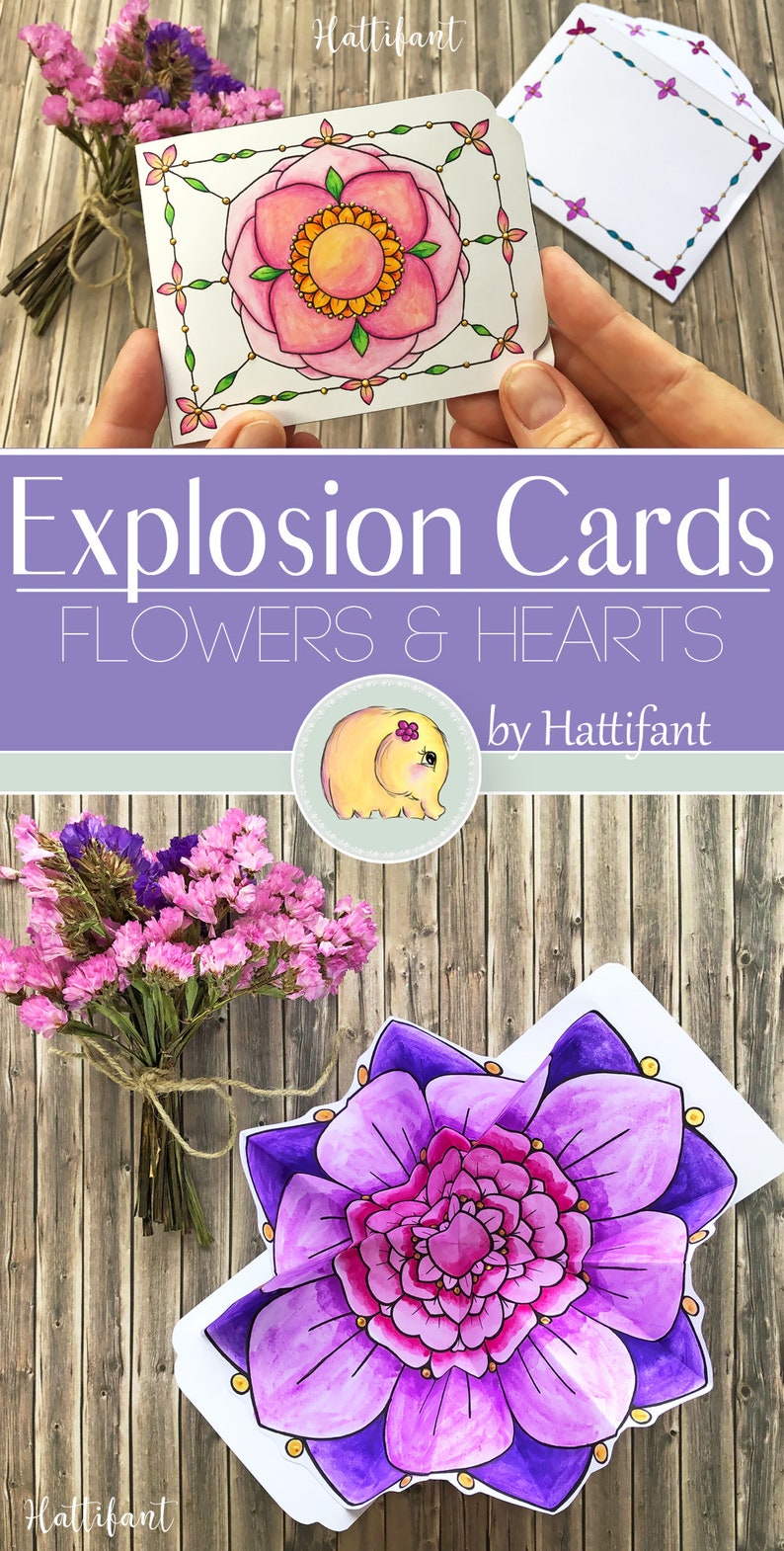 Flowers & Heart Explosion Cards image 5