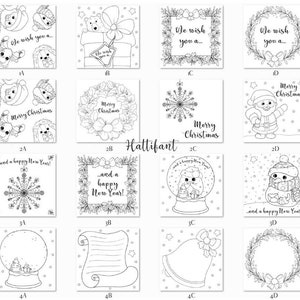 Cartes de Noël sans fin à colorier et à fabriquer image 8