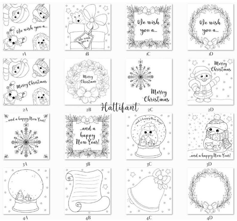 Cartes de Noël sans fin à colorier et à fabriquer image 8