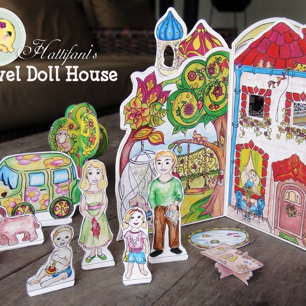 Dollhouse Figures & Accessoires DIY Printable for Cardboard