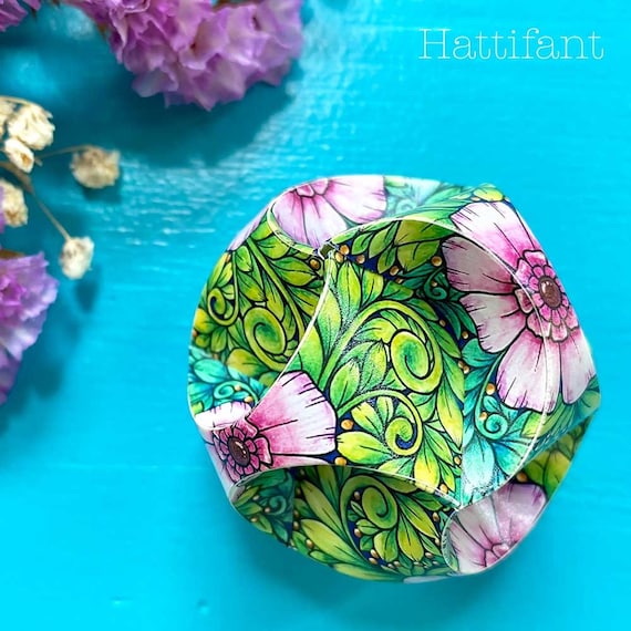 Triskele Paper Globe Bundle | Flower Dizziness - a 3D Paper Craft to Color