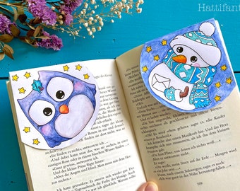 Corner Bookmarks | Winter & Christmas to Color