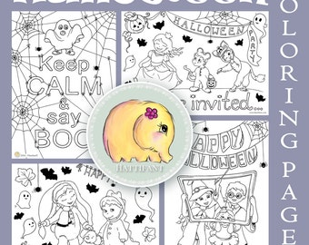 Cute HALLOWEEN Coloring Pages for Adults and Kids