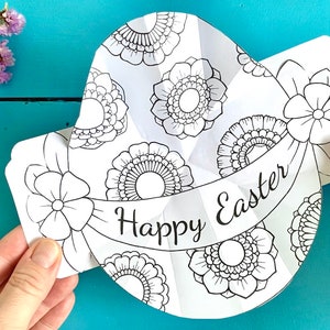 Easter Pop Up - Cartões de explosão para colorir e criar | Download instantâneo