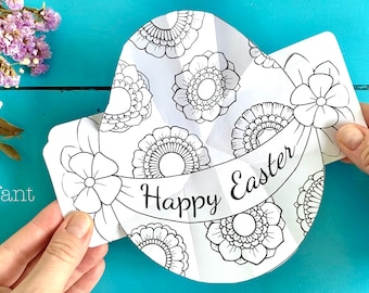 Easter Pop Up - Explosion Cards to color & craft | Instant Download
