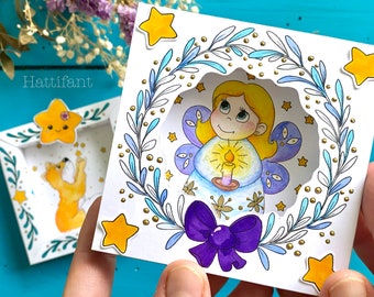 3D Shadow Frames | Christmas Cards to Color