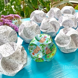 Triskele Papierkugeln - Ostern, Frühling & Sommer - Papierkugeln - Papierkugeln - Papierornamente - 3D Papierkunst - zum Ausmalen und Basteln