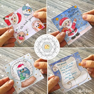 Cartes de Noël sans fin à colorier et à fabriquer image 3