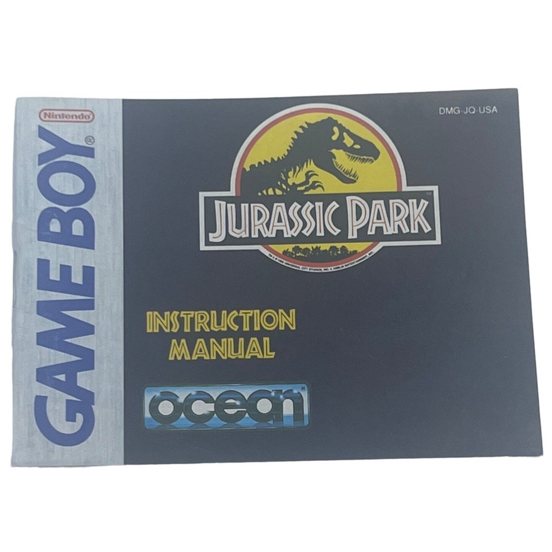 Jurassic Park Gameboy Manual - Etsy