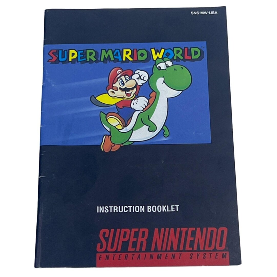 Super Mario World Guide.pdf Super Mario World Super Nintendo Game Manual - Etsy