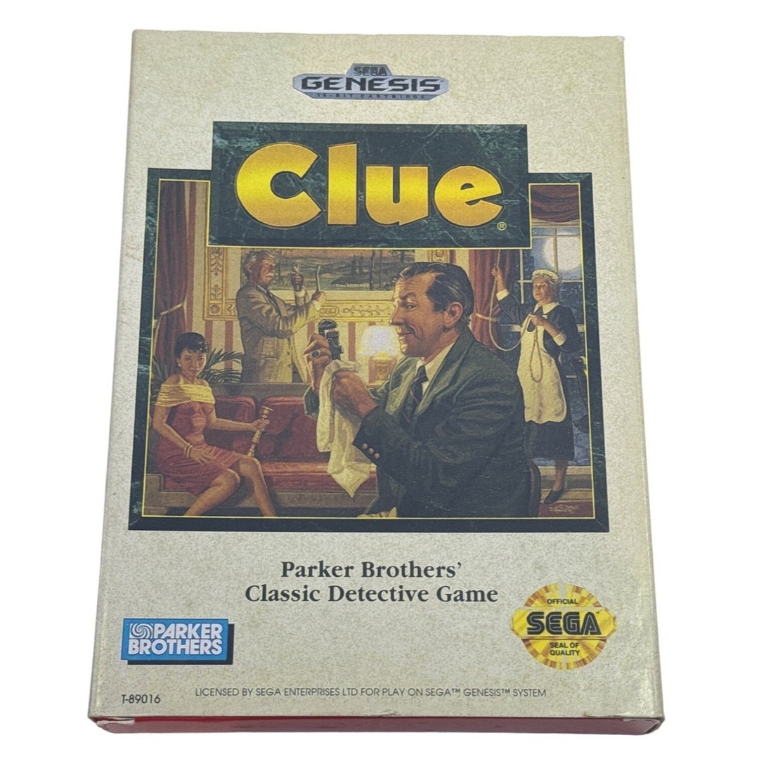 Clue cardboard Box Sega Genesis Complete Game Etsy Clue cardboard Box Sega Genesis Complete Game Etsy