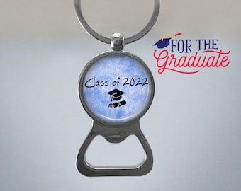 Class of 2022 BOTTLE OPENER Key Ring - Graduation Beer Bottle Opener Keychain - Gift for Men - Gift for Him - Graduate Gift - Frat Gift