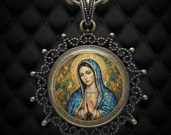 Blessed Virgin of Guadalupe Necklace: Mother Mary Religious Gift