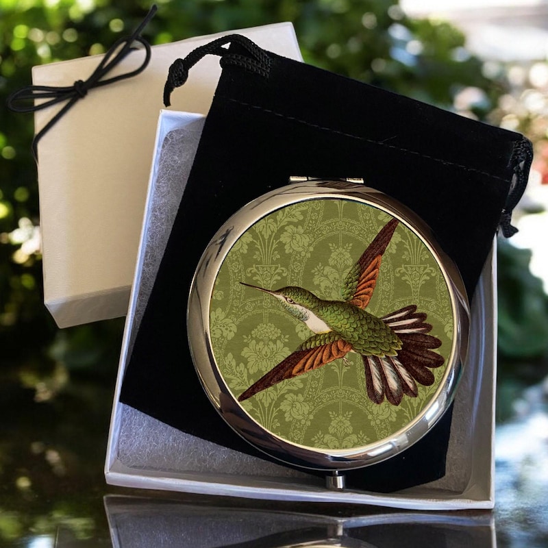 Mini Merror Hummingbird Mirror Compact - Etsy