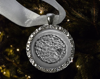 Personalized IVF Embryo Christmas Ornament: Rhinestone Keepsake Photo Ornament