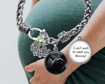 Mom To Be Sonogram Charm Bracelet - First Mother's Day Gift for Mom - Ultrasound Bracelet - Mother's Day Bracelet - Mother To Be - New Mom