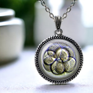 Personalized IVF Embryo Keepsake Necklace: Antique Bronze or Silver Finish