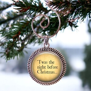 Twas the Night Before Christmas Tree Ornament - Xmas Tree Ornament - Santa Christmas Ornament - Clement Moore Ornament - Ornament Exchange