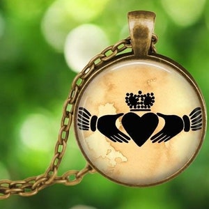 Claddagh Necklace - Irish Love and Friendship - Celtic Gifts - Hands and Heart - Gifts of Love - Gifts for Friend - Gifts for Women
