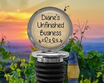 Custom Name Wine Stopper: Personalized Wine Lover Gift