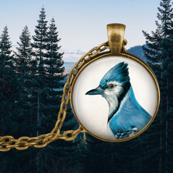 Blue jay necklace outlet