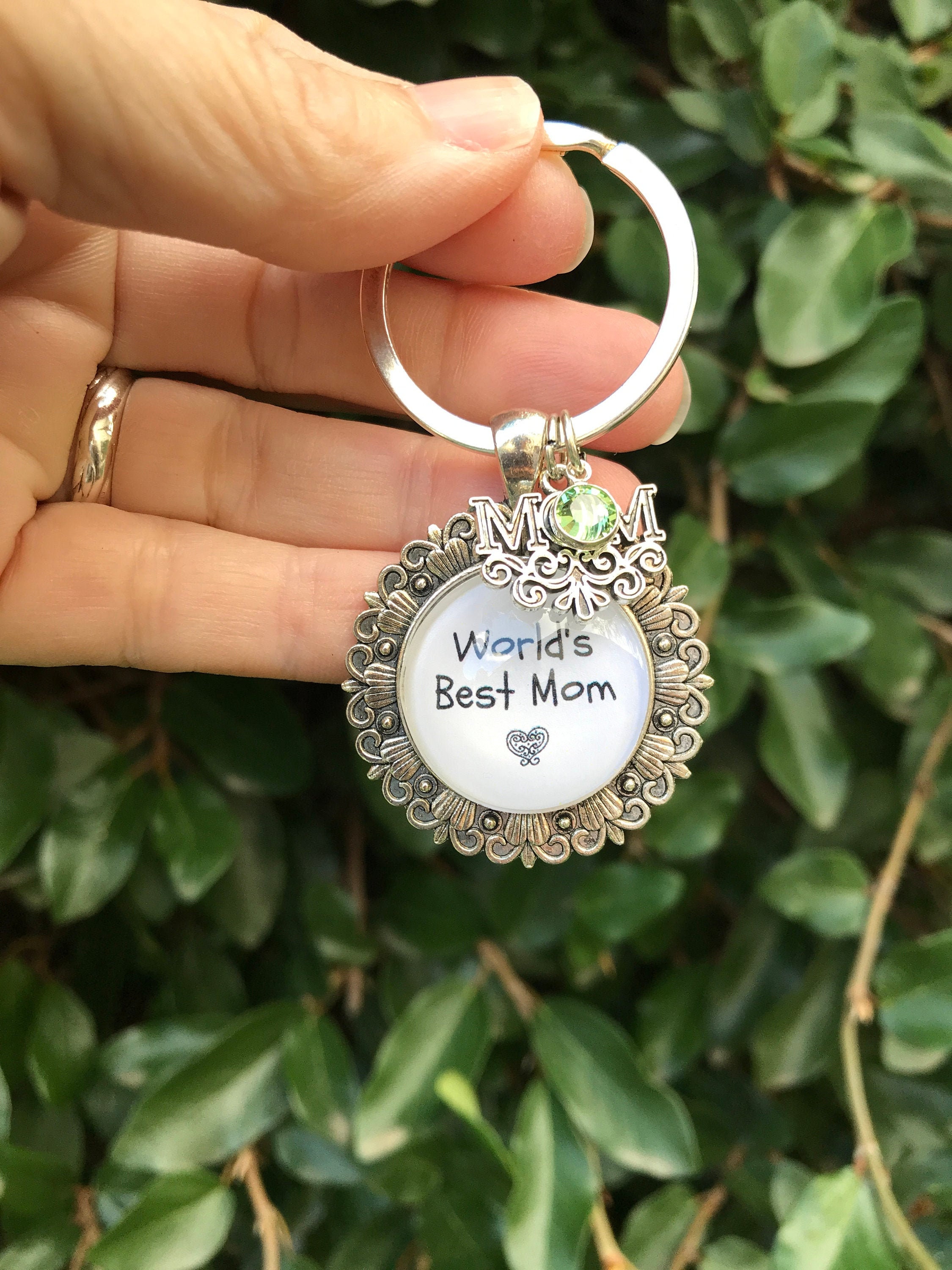 World's Best Mom Keychain Gift for Mommy From Child Etsy