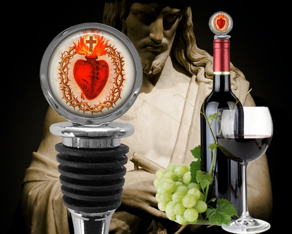 Sacred Heart Wine Stopper: Religious Catholic Gift - Etsy