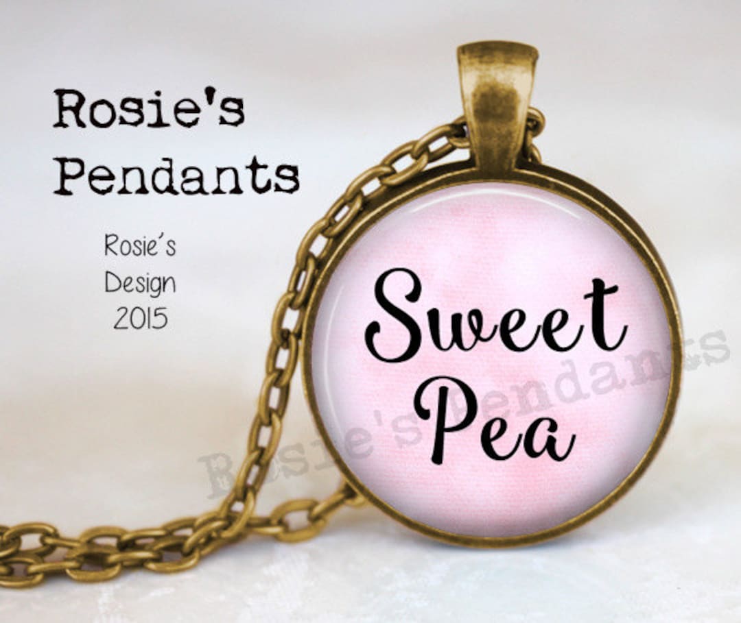SWEET PEA Necklace Sweet Pea Jewelry Gift for Girlfriend Etsy