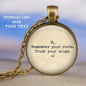 CUSTOM PERSONALIZED Pendant Necklace or Jewelry Item - Your Quote Jewelry - Design your Own - Custom Quote Jewelry - Customized Pendant