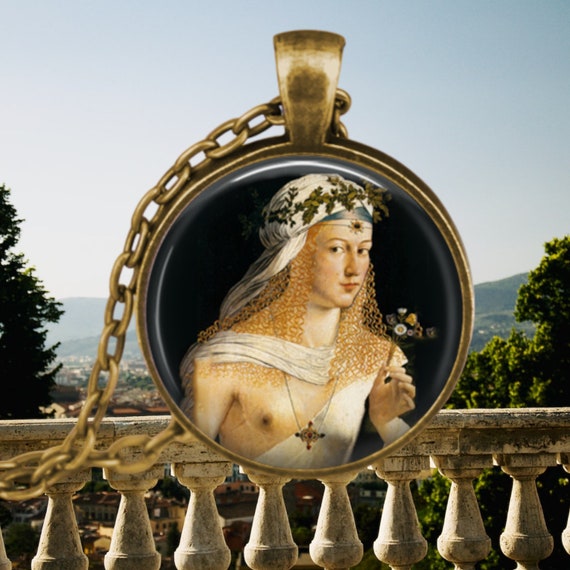 Lucrezia Borgia Jewelry Classic Art Necklace Italian Art Pendant