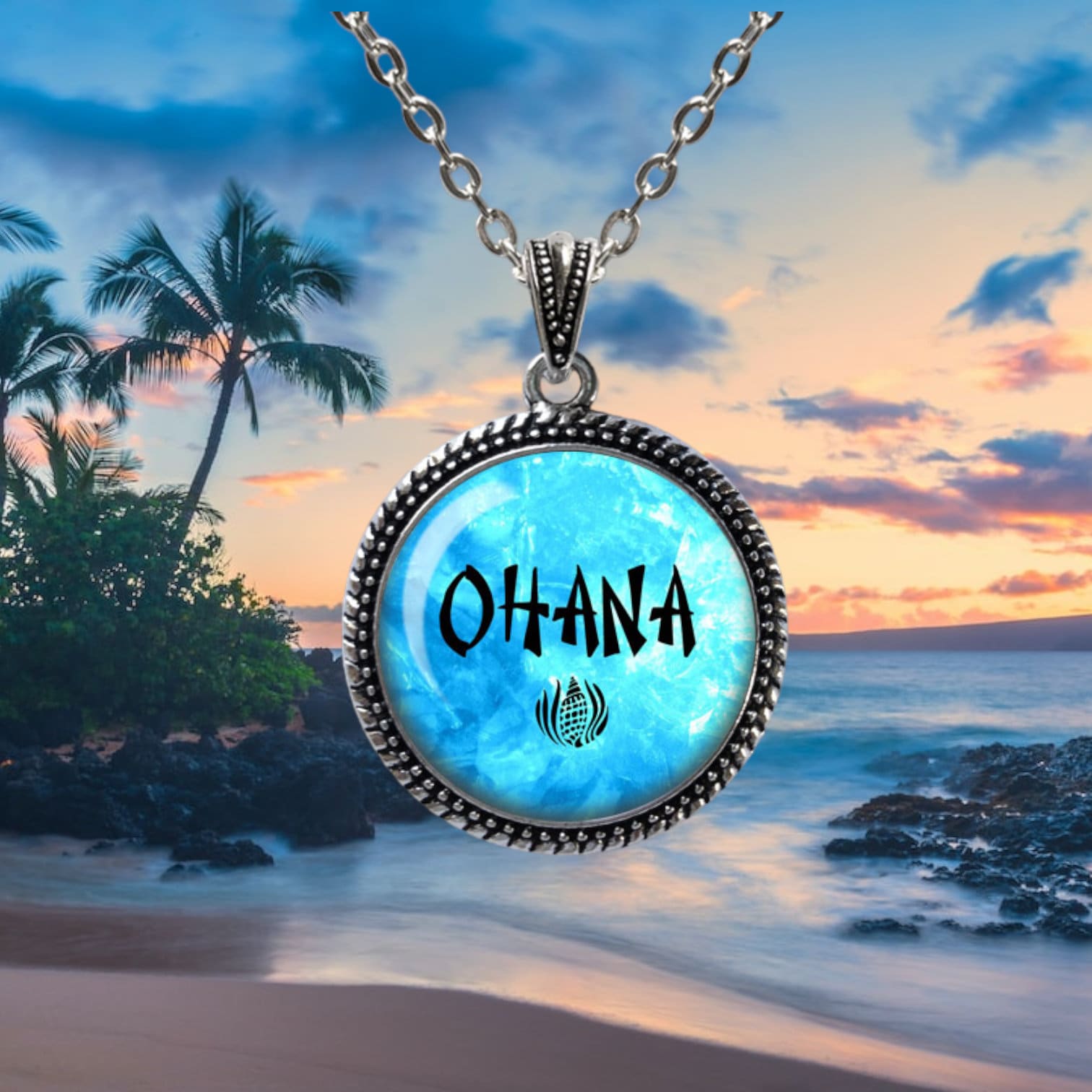 Ohana Pendant Necklace: Hawaiian Family Jewelry - Etsy