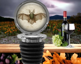 Bat Wine Bottle Stopper – Halloween Vampire Bat Lover Gift