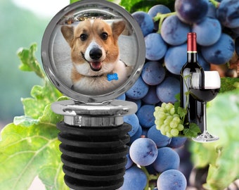 Your Pet's Photo Wine Stopper - Personalized Pet Gift - Dog Picture Wine Stopper - Custom Dog Gift - Cat Wine Stopper - Handmade Barware