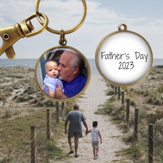 Grandfather Father s Day Key Chain Grandpa Photo Keyring Fathers
