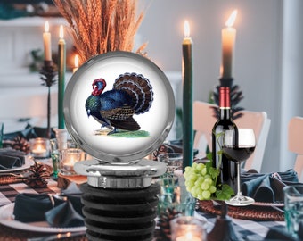 Vintage Turkey Wine Stopper – Thanksgiving Hostess Gift